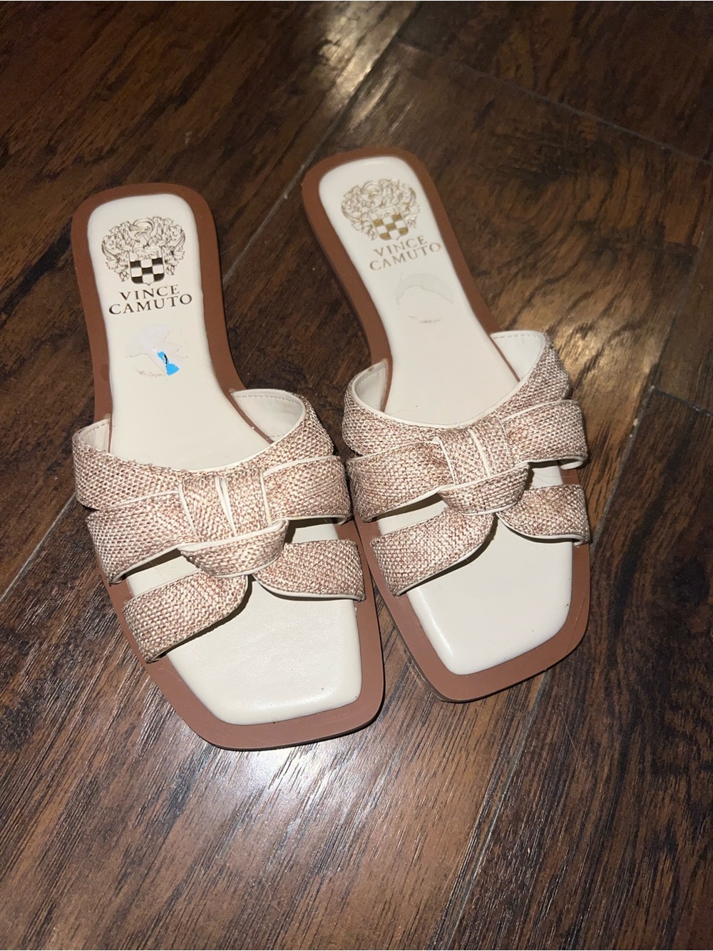 Vince Camuto Blush Woven Slide Mules